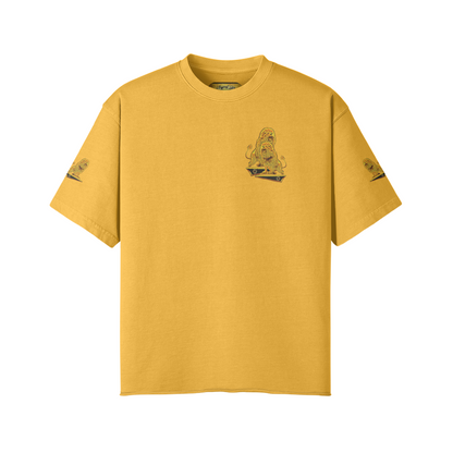 Like Father, Like Son 02-01 Men's Designer Drop Shoulder Faded Raw Hem T-shirt (8 colors)