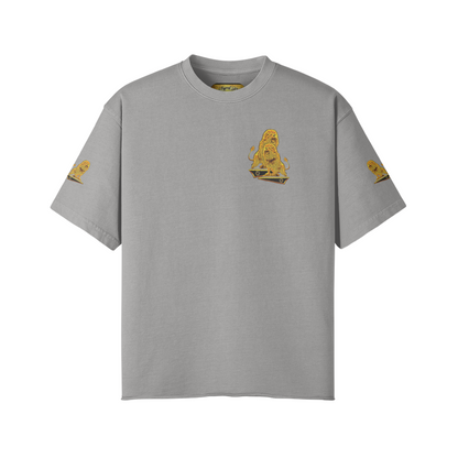 Like Father, Like Son 02-01 Men's Designer Drop Shoulder Faded Raw Hem T-shirt (8 colors)
