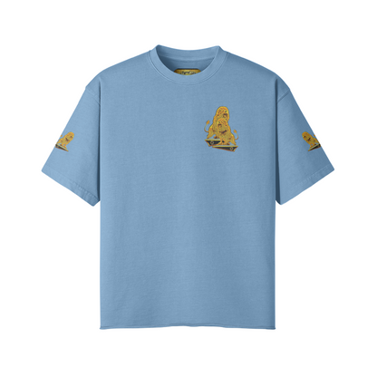 Like Father, Like Son 02-01 Men's Designer Drop Shoulder Faded Raw Hem T-shirt (8 colors)