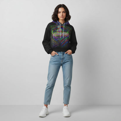 I AM HEBREW 01 Designer Cropped Drop Shoulder Hoodie