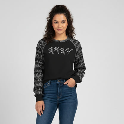 Paleo-Synthesis (01-02): Sterling Silver Yahuah | Women's Raglan Long Sleeve Tee