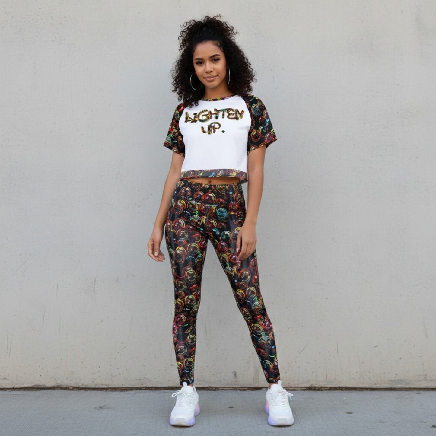 "Lighten Up" (01) | Raglan Crop Top