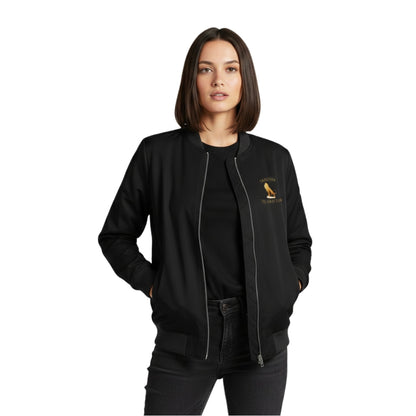 Yahusha: The Lion of Judah (01) | Women's Duchess Satin Bomber Jacket
