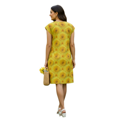 TRP Floral Prints (09): Radiant Tulips Revealed | Tunic T-Shirt Dress