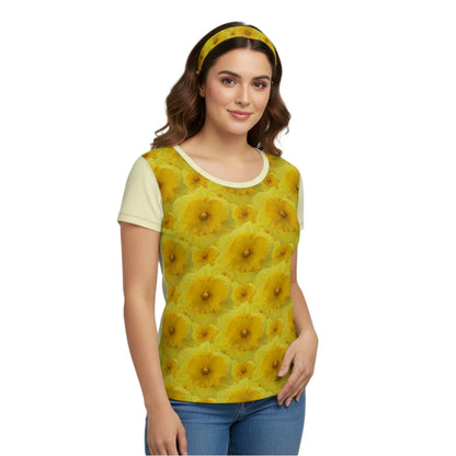TRP Floral Prints (09): Radiant Tulips Revealed | Scoop-Neck T-Shirt