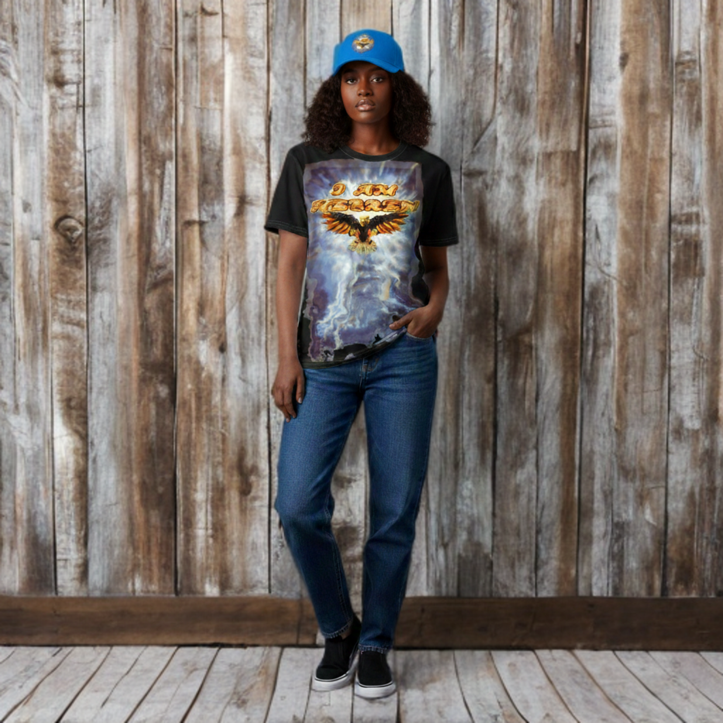 I AM HEBREW 04: "Divinely Covered" Women's Cotton-Blend T-shirt