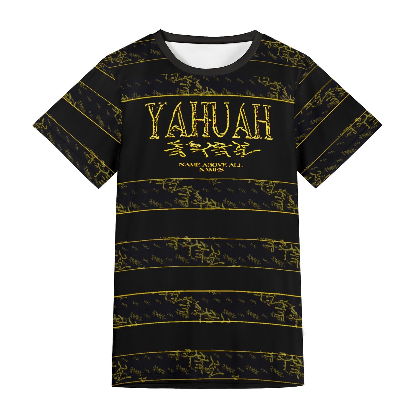 Yahuah: Name Above All Names (01-02) Striped Gold | Unisex Tee