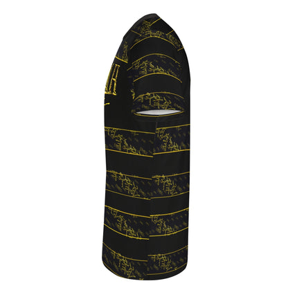 Yahuah: Name Above All Names (01-02) Striped Gold | Unisex Tee