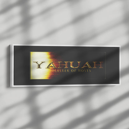 Yahuah: Master of Hosts (01-03) | Panoramic Framed Canvas Print
