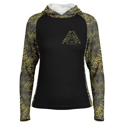 I AM HEBREW 03-01 Ladies Designer Lightweight Raglan Hoodie