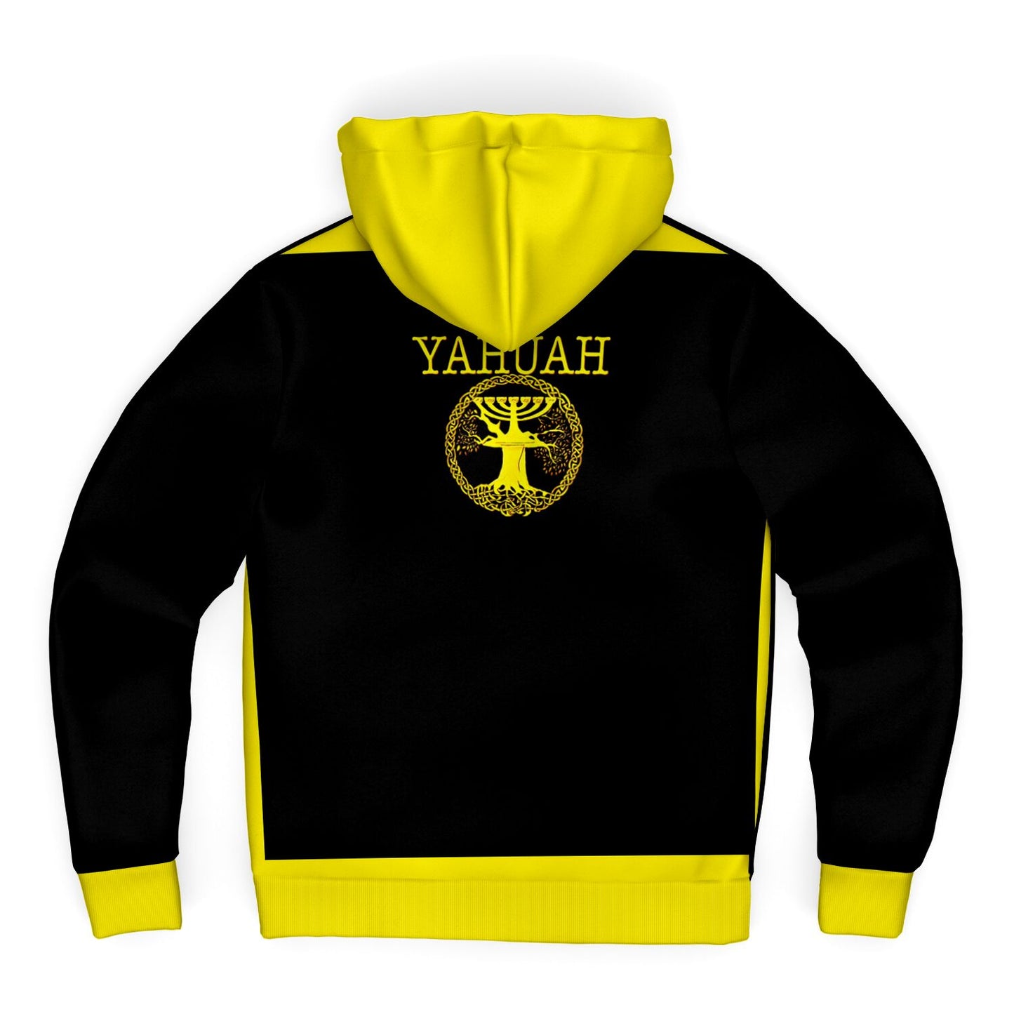 Yahuah-Tree of Life 02-01 Sudadera con capucha unisex de microfibra con cremallera completa 