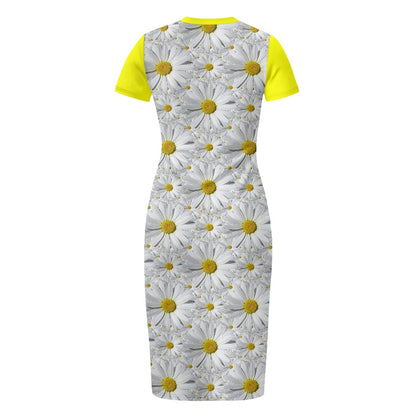 TRP Floral Prints (08): Charming English Daisies | Bodycon Midi Dress