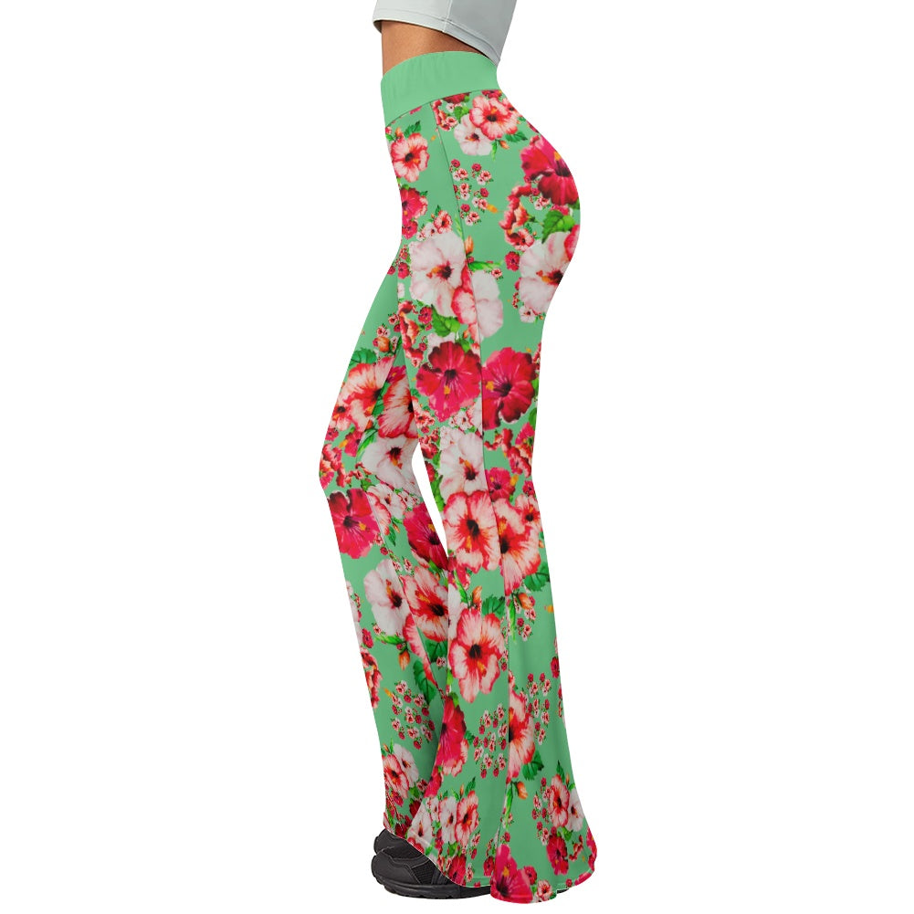 TRP Floral Prints (03): Hibiscus Flowers (01-02) "Deshe Abundance" | Flare Leggings