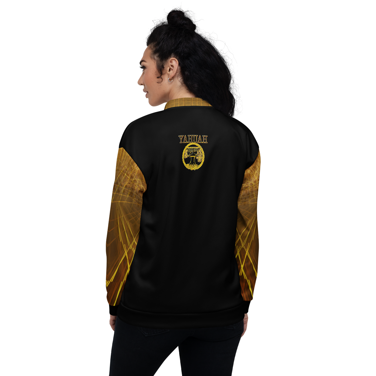 Yahuah: Tree of Life (02-02) - The Firmament Radiance | Unisex Bomber Jacket