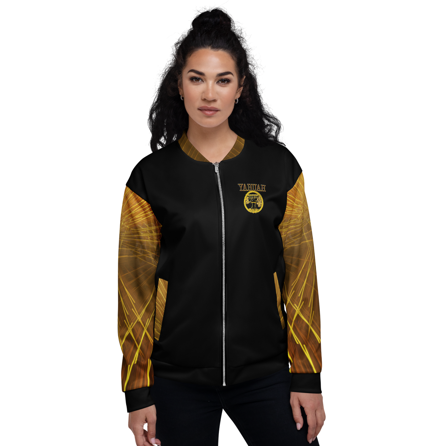 Yahuah: Tree of Life (02-02) - The Firmament Radiance | Unisex Bomber Jacket