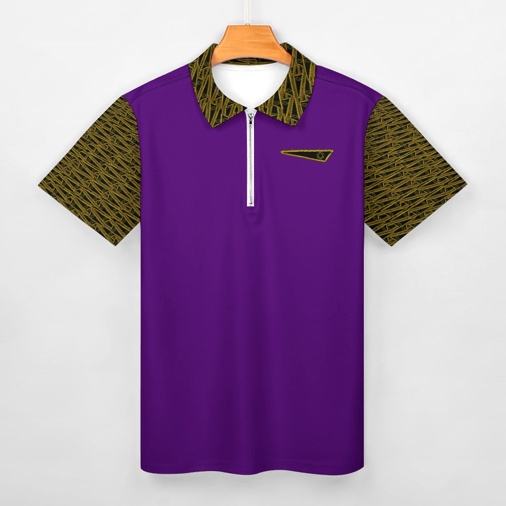 The Flag of David | Men's Zip Placket Polo | 7 colors