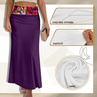 TRP Floral Prints (03): Hibiscus Flowers (01-01) "Argaman Vines" | Mermaid Skirt
