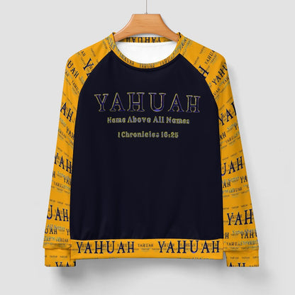 Yahuah: Name Above All Names (02-01) | Men's Raglan Sweatshirt
