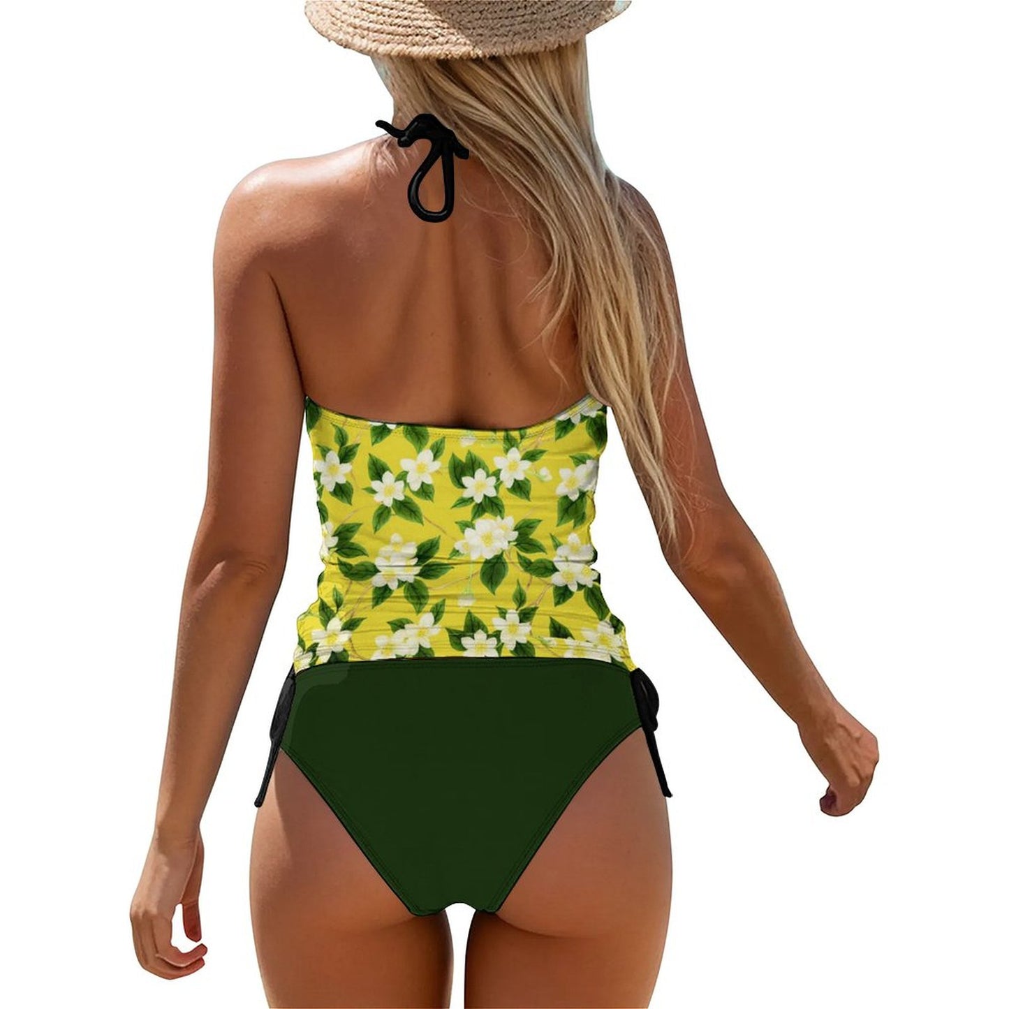 TRP Floral Prints (10): Graceful Jasmine Vine (01–01) | Halter-Neck Tankini