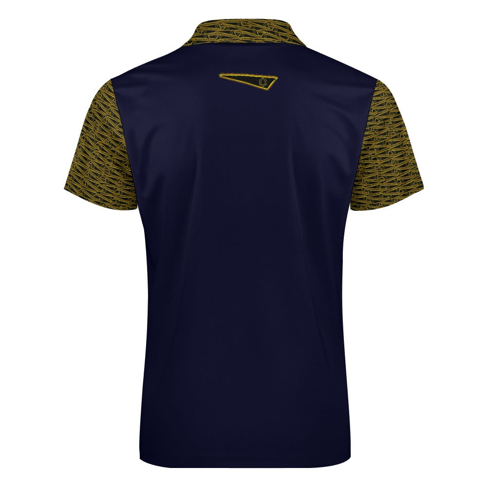 The Flag of David | Men's Zip Placket Polo | 7 colors