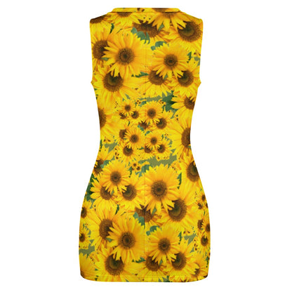 TRP Floral Prints (04): Sunflowers in Symmetry | Hip-Wrap Dress | 5 colors