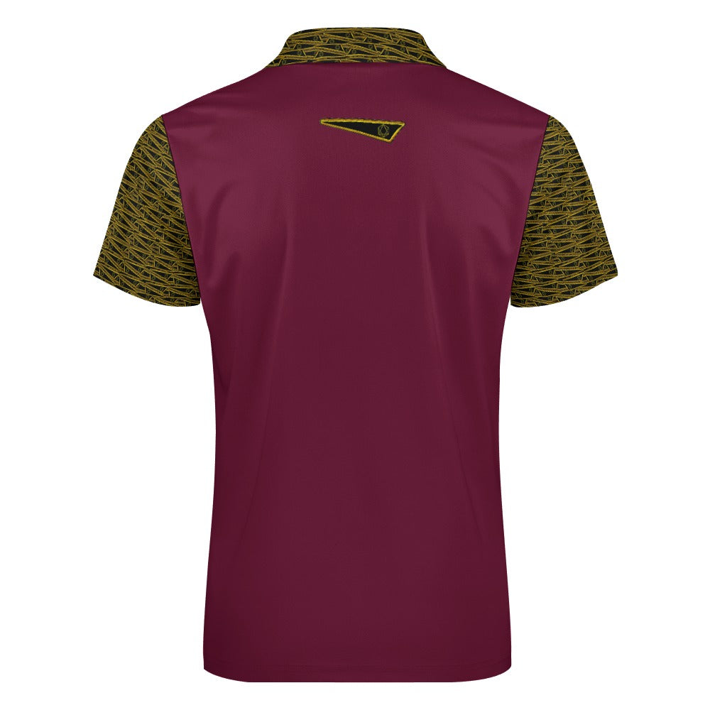 The Flag of David | Men's Zip Placket Polo | 7 colors