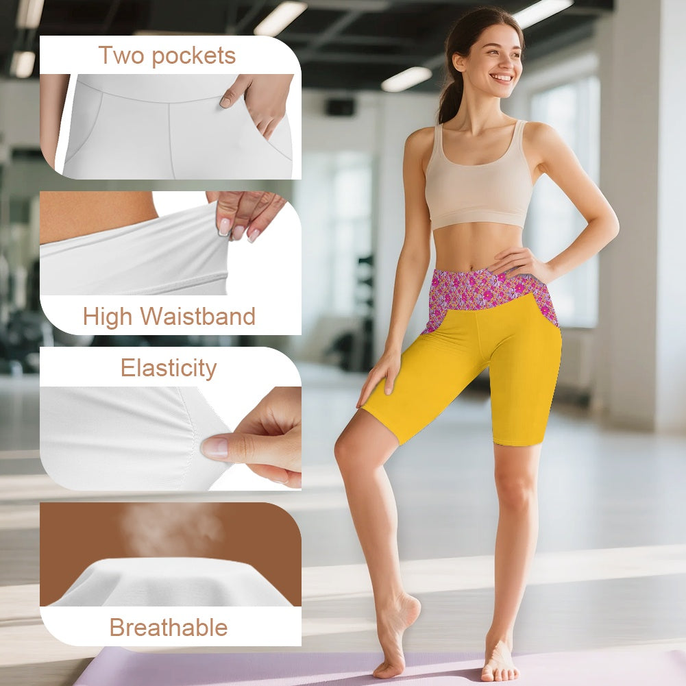 TRP Floral Prints (05): Classic Garden Cosmos (01) | Yoga Shorts