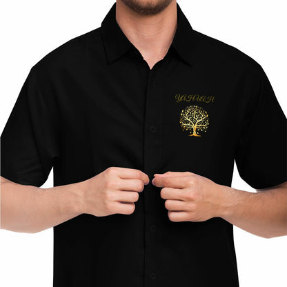 Yahuah: Tree of LIfe (01-01) | Men's Spread Collar Shirt | Polyester Poplin Fabric