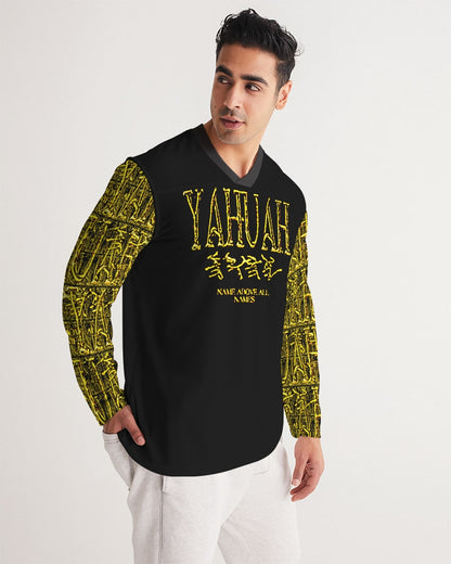 Yahuah: Name Above All Names (01-02) | Men's Long Sleeve V-neck Jersey Tee