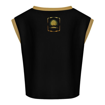 Yahuah: Tree of Life (03) | Contrast Rib Knit Crop Top