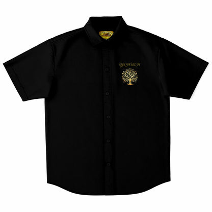 Yahuah: Tree of LIfe (01-01) | Men's Spread Collar Shirt | Polyester Poplin Fabric