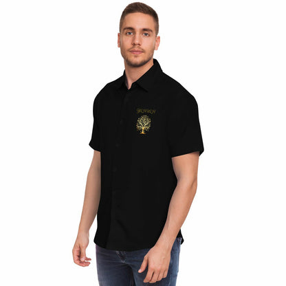 Yahuah: Tree of LIfe (01-01) | Men's Spread Collar Shirt | Polyester Poplin Fabric