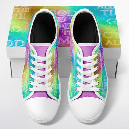 God is Good All the Time (01-02) | Women's Low Top Canvas Sneakers