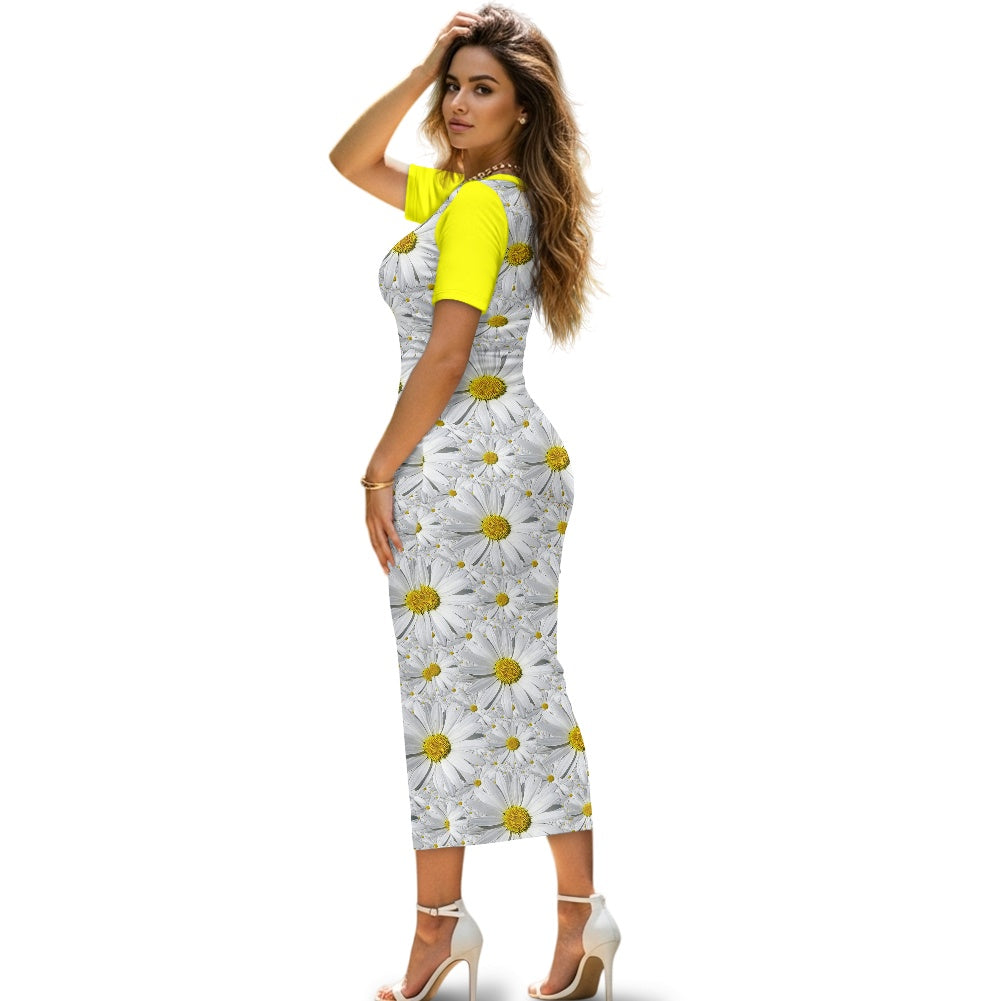 TRP Floral Prints (08): Charming English Daisies | Bodycon Midi Dress