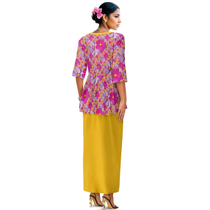 TRP Floral Prints (05): Classic Garden Cosmos (01) | Two-Piece Skirt Suit