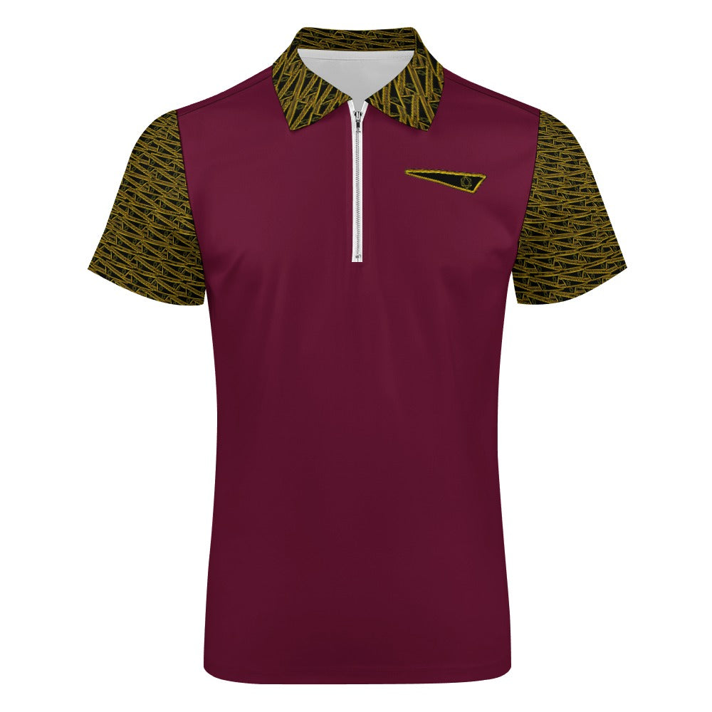 The Flag of David | Men's Zip Placket Polo | 7 colors
