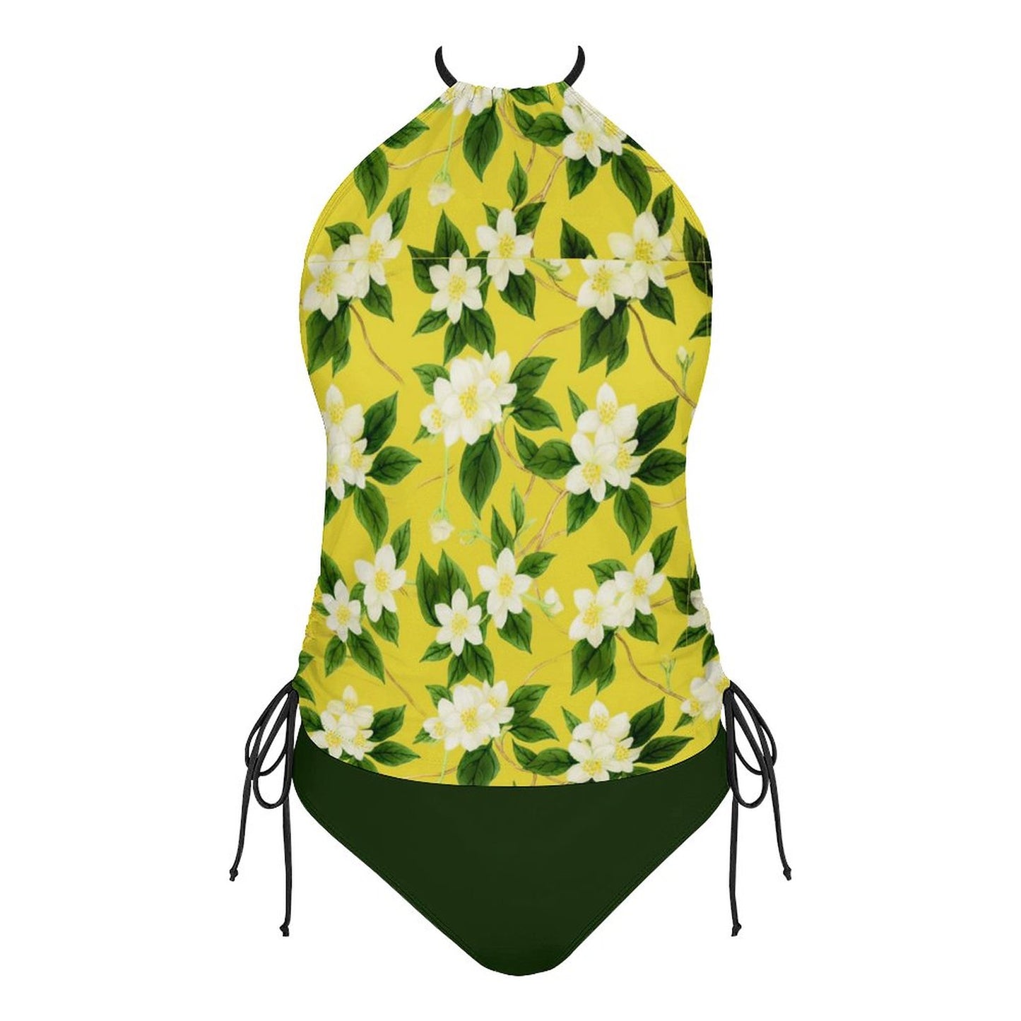 TRP Floral Prints (10): Graceful Jasmine Vine (01–01) | Halter-Neck Tankini