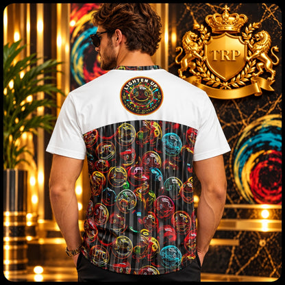 Lighten Up™ (01-B) — Medicine of the Merry Heart™ | Proverbs 17:22 Men's Cotton T-Shirt