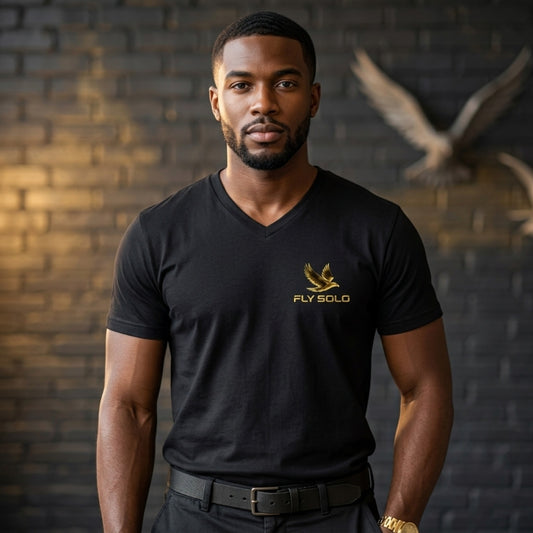 Unity in Solitude (01) "Fly Solo" | Men's V-neck Tee | 2 colors