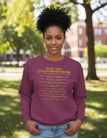The Ten Commandments (01) | Unisex 50/50 Fleece Sweatshirt | 2 colors