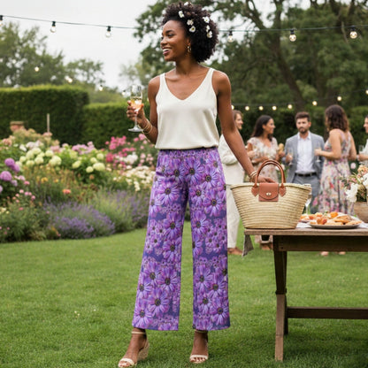 TRP Floral Prints (07): Vibrant African Daisies | Wide-Leg Pants | Garden Party