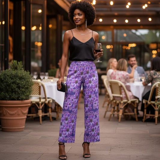 TRP Floral Prints (07): Vibrant African Daisies | Wide Leg Pants | Date Night