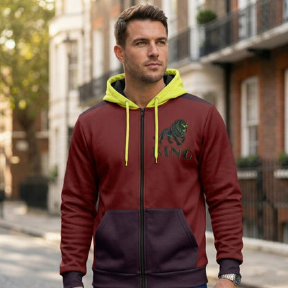 KING 01-02 Men's Designer Microfleece Zip Hoodie