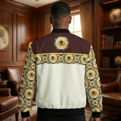 Yahusha: The Lion of Judah (03) | Men's Insulated Twill Bomber Jacket