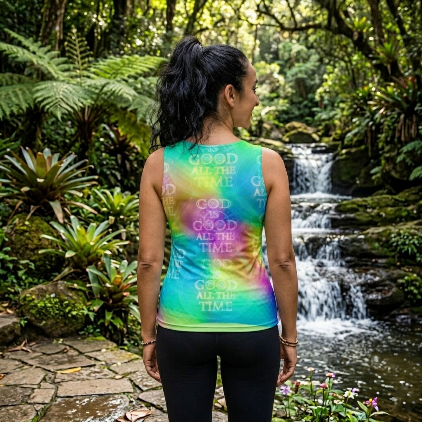 God is Good All the Time (01-01) | Recycled 4-Way Stretch Tank Top
