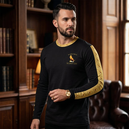 Yahusha: The Lion of Judah (01) | Men's V-Neck Jersey Tee