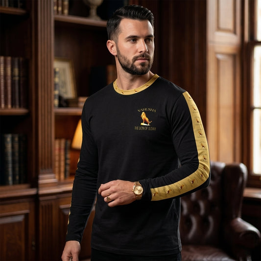 Yahusha: The Lion of Judah (01) | Men's V-Neck Jersey Tee