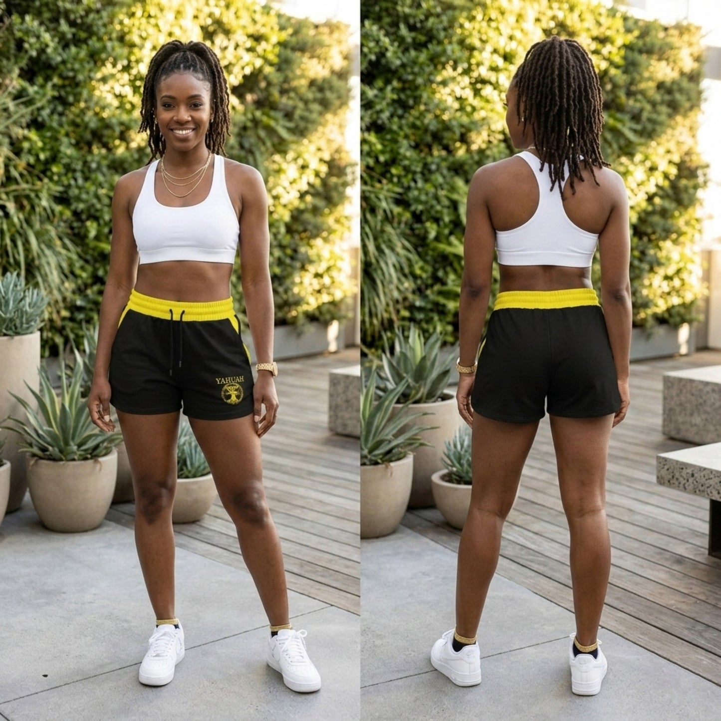 Yahuah: Tree of Life (02-01) - The Covenant Seal | Women's Jogger Shorts