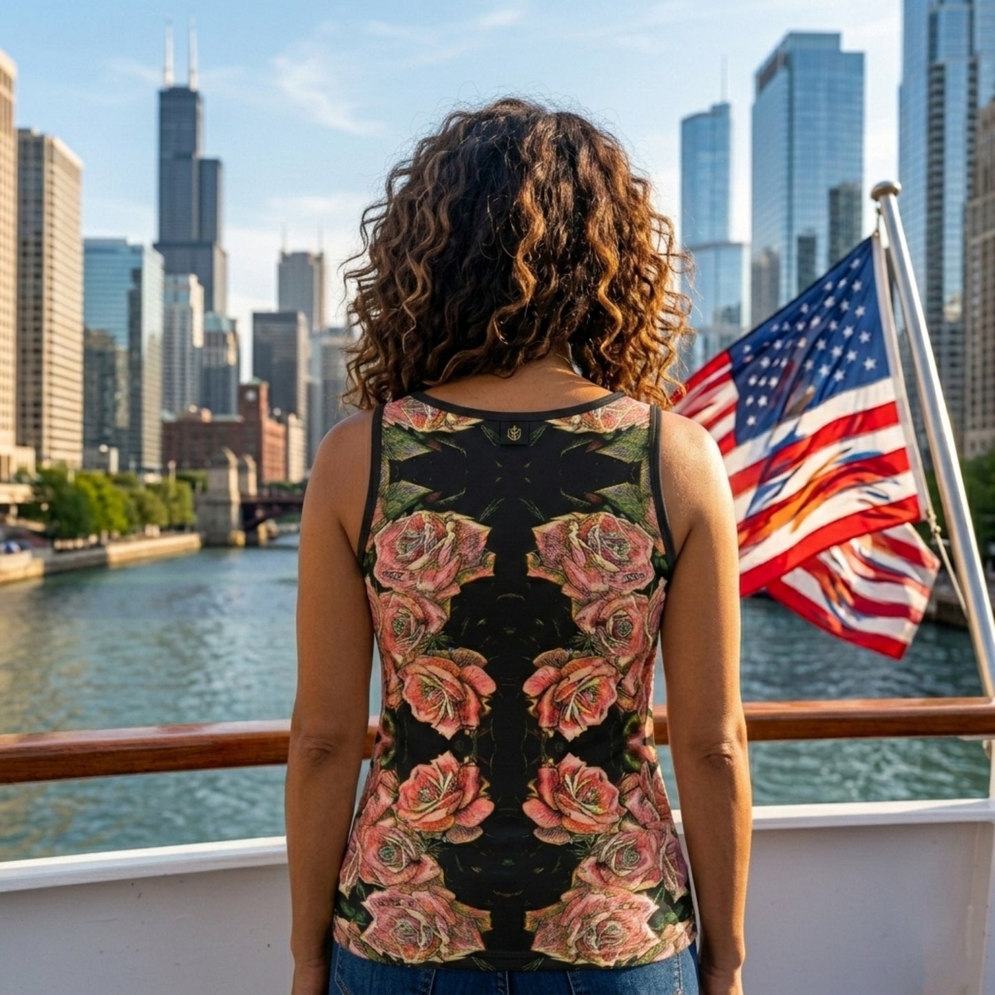 Floral Embosses (06-01): Adom - The Physical Mirror | Women's Tank Top