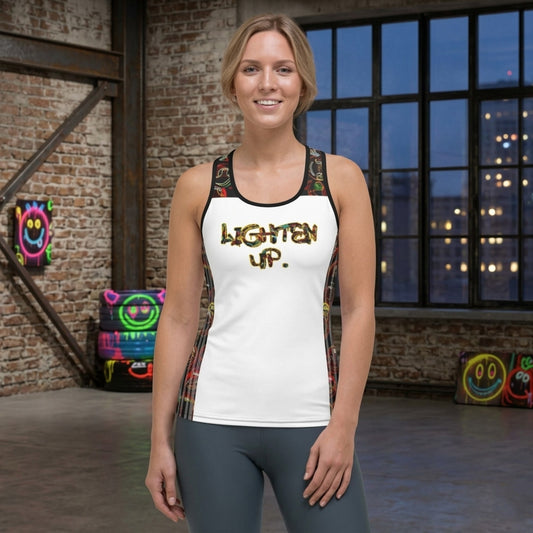 "Lighten Up" (01) | UPF50+ Racerback Tank Top